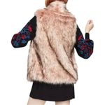 BCBGeneration NEW  Open-Front Faux Fur Vest Cabincore Holiday Winter Travel L Photo 2