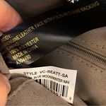 Vince Camuto  Beatt blue Moon perforated leather satchel bag with strap EUC Photo 12