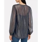Intermix  Juliet Metallic Striped Georgette Photo 2
