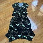 Susan Lawrence 2-Piece Skirt & Top Set Black Green Abstract Print - Size 1X-2X Photo 14
