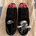 Johnny Was  Black Leopard Floral Sneaker New Size 8 Photo 2