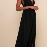 Lulus Heavenly Hues Black Maxi Dress Size Medium Photo 12