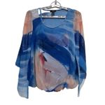 Alfani Petite women top Blouse Size xs Blue Photo 0