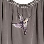 Joie  Embroidered Hummingbird Silk Tank Top Photo 4