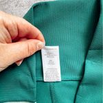 Wilo Green Ribbed Cross Over Waist Crop Leggings Size Medium Photo 6