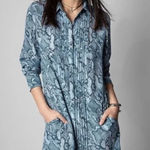 Zadig & Voltaire  Rougi CDC Wild Snakeskin Shirt‎ Dress XS Photo 0