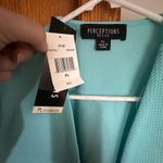 Perceptions  Women's Aqua Textured Blazer Photo 2