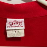 Vintage Graff California 80’s sweatshirt track style with shoulder pads XL Red Photo 3