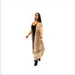 Very Moda Long Duster Cream Lace Embellished S/M Medium Gold Photo 5