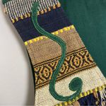 Vintage Vest Suede‎ Woven Green Leather Women Size Large Southwestern Fringe Photo 10