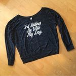 Bella Canvas  “I’d Rather Be With My Dog” Long Sleeve Tee, Black, Size M Photo 0