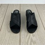 Sorel Women's Cameron Flatform Mule Sandals US9.5 Black & Sea Salt $125 Photo 2
