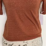 Lou & grey Womens Blouse Top 3/4 Sleeve Cropped Crew Neck Stretch Size XS NWT Photo 5