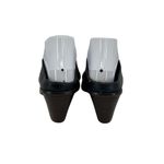 Vintage western mules clogs blue suede heeled studded 8 leather concert rodeo Photo 5