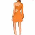 Cult Gaia  One Shoulder Waist Cut-Out Taja Ginger Dress Orange Size M Photo 1