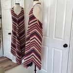 Y2k vintage stripe scarf hem halter midi dress Pink Size 14 Photo 3