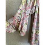 Ralph Lauren Ralph‎ Lauren Chaps Sz Small Boho Pink Ruffle Blouse Shirt Top Tropical Summer Photo 3