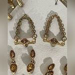 Free People 16 pairs of gold tone earrings - one pair missing Photo 4