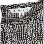 CAbi  Shear Sleeveless Animal Print Blouse Keyhole Button S Black White #2774 Photo 5