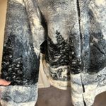 Furry winters sled dog husky scene detailed vintage jacket Size L Photo 5