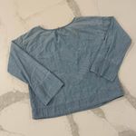 Madewell Convertible Cold Shoulder Chambray Blouse Women's XXS Blue Denim Preppy Photo 6