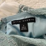 Studio Blue City and White Sparkly Prom Dress Photo 7