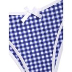 Zaful NWT ~ Women's Strapless Sexy Blue & White Gingham Check Bikini Swimsuit ~ XL Photo 3