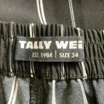 Tally Weijl ⭐️  high rise black and white striped pants in size xs Photo 4