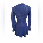 Self Portrait Self-Portrait NAVY POINTELLE KNIT CROCHET FLOWER MINI DRESS small Photo 4