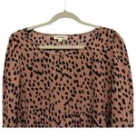 EE: Some Follow Me Into The Jungle long Sleeve Animal Print Dress Size Large NWT Brown Photo 1