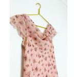 Vintage Fairy 90s Y2K Coquette Floral Chiffon Midi Dress Size 8 Cottagecore Pink Photo 5