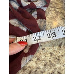 Women's Myra Bag Long Sleeve Dress L Burgundy Beige Butterfly Print Size L Photo 3