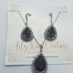 NWT Lily Kay Couture Purple Bridal Jewelry Purple Photo 1