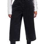 Madewell NWT Denim Culottes Johnston Black Wash High Rise Size 32 Photo 0