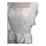 Vtg 1980s Michael Maiello Pat Richards Ivory Pearl Beaded Tiered Midi Dress 20 Size undefined Photo 3