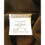 Vintage Vikki Vi Womens 1X Chocolate‎ Brown Top Blouse Long Sleeve Embellished Photo 6