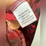 Alice + Olivia  Silk V-Neck Halter Top Maxi Dress Red Orange Roses Size Large Photo 9