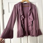 Daisy Fuentes  Ruffle Open Front Cardigan Sz S Photo 1