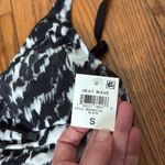 Bar III Bikinj Top Heat Wave Swimsuit Black White size Small NWT Photo 4
