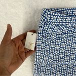 Laundry by Shelli Segal Geometric Blue & White Stretch Cotton Crop Pants Size 2 Photo 3