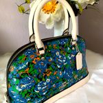 Coach 🔥SALE🔥Mini Sierra Floral Blue and white Satchel/handbag/Crossbody Bag Photo 3