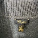 cupio NWOT  women’s dark gray soft knit turtleneck button sleeve‎ sweater large Photo 3