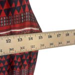 Lucky Brand  Women's‎ Size Small Red Paisley Bohemian Peasant Mini Dress Photo 6