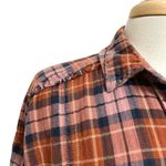 Anthropologie Boxy Distressed Cropped Plaid Button Front Shirt size Small Photo 2