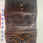 American West Genuine Brown Tooled Leather Trifold Wallet. 2530 Photo 4