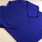 Erin London Royal Blue Sweater Light Weight 3/4 Sleeve Crew Neck Workwear Cozy S Photo 5