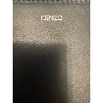KENZO Clutch Black & Gold Leather Geometric Accents Evening Bag Photo 6