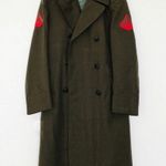 Vintage Wool US Olive Green Military Coat Size 36R Size L Photo 0