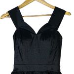 Windsor  Black High Low Tafetta V-Neck Formal Evening Gown Womens S Sophisticated Photo 2