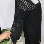 Solitaire  Black Crochet Lace 1/2” Sleeve Casual Career Party Shift Dress Small Photo 10